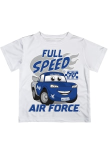 Vive La Fete Air Force Falcons Toddler White Full Speed Short Sleeve T-Shirt
