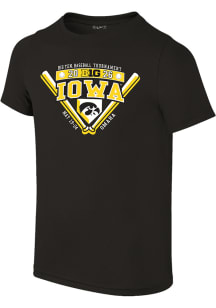 Iowa Hawkeyes Youth Black 2026 Big Ten Baseball Tournament Participant Short Sleeve T-Shirt