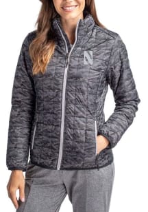 Cutter and Buck Northwestern Wildcats Womens Purple Rainier PrimaLoft Printed Filled Jacket