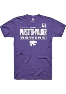 Sienna Pargiter-Walker K-State Wildcats Purple NIL Stacked Box Short Sleeve Player T Shirt