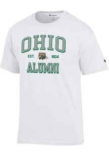 Champion Ohio Bobcats White Est Date Alumni Jersey Short Sleeve T Shirt