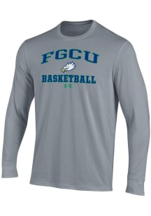 Under Armour Florida Gulf Coast Eagles Grey Basketball Performance Long Sleeve T Shirt