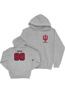 Charlie Becker Campus Ink Indiana Hoosiers Youth NIL Vintage Hoodie Long Sleeve Player Hoodie Grey