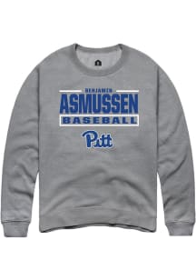 Benjamin Asmussen Pitt Panthers Mens Graphite NIL Stacked Box Player Crew
