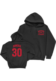 Josh Ringer Campus Ink Miami RedHawks Youth NIL Victory Long Sleeve Player Hoodie Black
