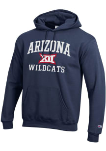 Champion Arizona Wildcats Mens Navy Blue B12 Arch Powerblend Long Sleeve Hoodie