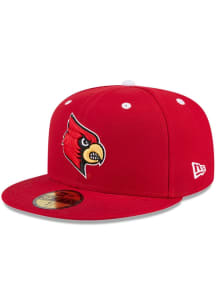 New Era Louisville Cardinals Mens Red NCAA AC 59FIFTY Fitted Hat