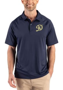 Cutter and Buck Los Angeles Dodgers Mens Navy Blue City Connect Prospect Eco Short Sleeve Polo