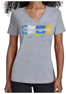 Starter Los Angeles Chargers Womens Grey Color Shading Short Sleeve T-Shirt