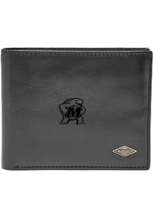 Maryland Terrapins Leather FlipID Mens Bifold Wallet
