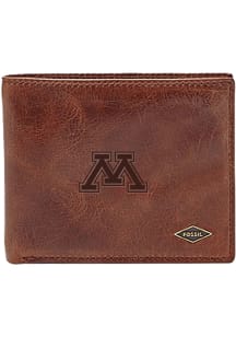 Minnesota Golden Gophers Leather FlipID Mens Bifold Wallet