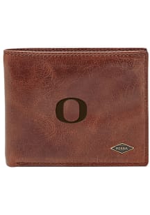 Oregon Ducks Leather FlipID Mens Bifold Wallet