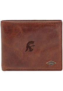 USC Trojans Leather FlipID Mens Bifold Wallet