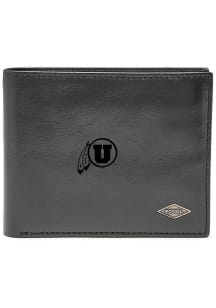 Utah Utes Leather FlipID Mens Bifold Wallet