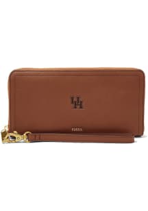 Houston Cougars Leather Zip Around Womens Wallets