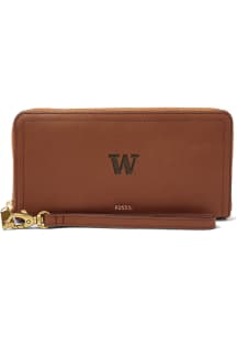 Washington Huskies Leather Zip Around Womens Wallets