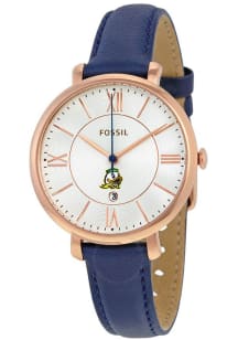 Fossil Oregon Ducks Jacqueline Leather Womens Watch