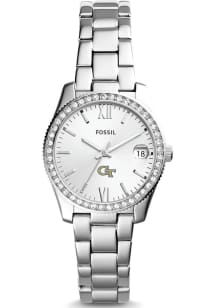 Fossil GA Tech Yellow Jackets Scarlette Mini Stainless Steel Womens Watch