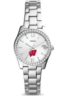 Fossil Wisconsin Badgers Scarlette Mini Stainless Steel Womens Watch