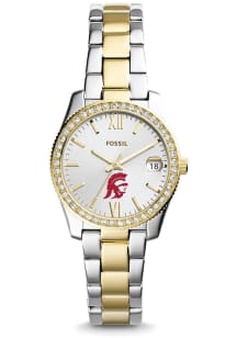 Fossil USC Trojans Scarlette Mini Stainless Steel Womens Watch