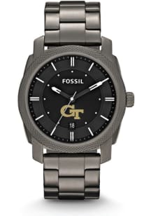 Fossil GA Tech Yellow Jackets Machine Stainless Steel Mens Watch