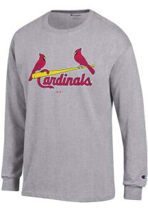 Champion St Louis Cardinals Grey Jersey Long Sleeve T Shirt