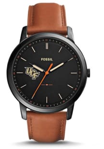 Fossil UCF Knights Minimalist Slim Leather Mens Watch