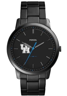 Fossil Houston Cougars Minimalist Slim Stainless Steel Mens Watch