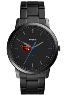 Fossil Oregon State Beavers Minimalist Slim Stainless Steel Mens Watch