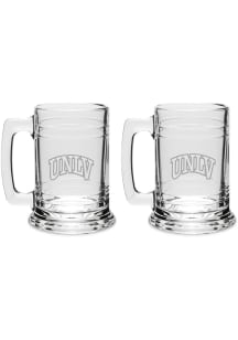 UNLV Runnin Rebels Hand Etched 15oz Colonial Tankard Set Stein - White