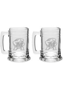Maryland Terrapins Hand Etched 15oz Colonial Tankard Set Stein - White