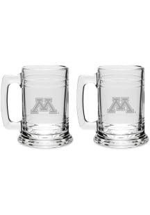 Minnesota Golden Gophers Hand Etched 15oz Colonial Tankard Set Stein - White
