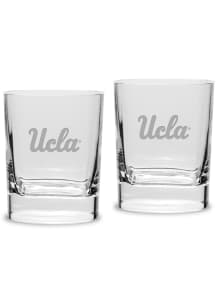 UCLA Bruins Hand Etched 11.75oz Luigi Bormioli Set Rock Glass - White