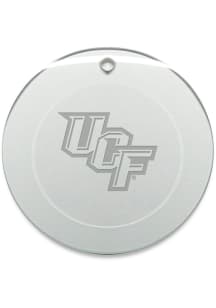 UCF Knights Hand Etched Round Ornament - White