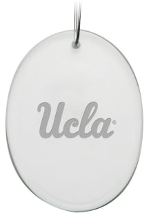 UCLA Bruins Hand Etched Oval Ornament - White