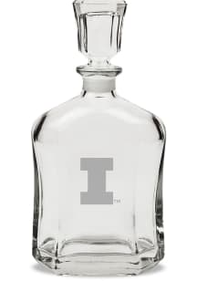 Illinois Fighting Illini Hand Etched Whiskey 23.75oz Decanter