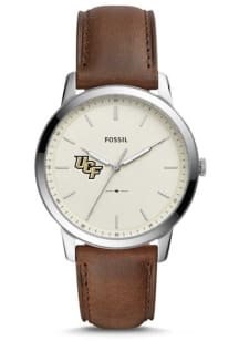 Fossil UCF Knights Minimalist Leather Mens Watch