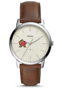 Fossil Maryland Terrapins Minimalist Leather Mens Watch