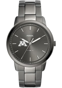 Fossil Minnesota Golden Gophers Minimalist Stainless Steel Mens Watch