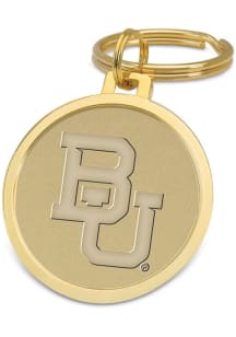 Baylor Bears Gold Medallion Keychain - Gold