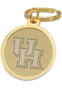Houston Cougars Gold Medallion Keychain - Gold