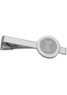 Illinois Fighting Illini Silver Bar Mens Tie Tack