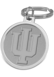 Indiana Hoosiers Silver Medallion Keychain - Silver