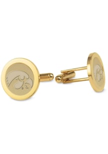 Iowa Hawkeyes Gold Mens Cufflinks