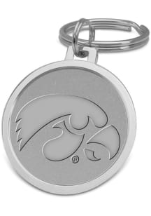 Iowa Hawkeyes Silver Medallion Keychain - Silver
