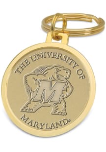 Maryland Terrapins Gold Medallion Keychain - Gold