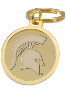 Michigan State Spartans Gold Medallion Keychain - Gold