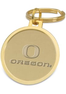 Oregon Ducks Gold Medallion Keychain - Gold