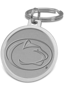 Penn State Nittany Lions Silver Medallion Keychain - Silver
