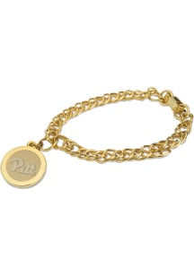 CSI Pitt Panthers Gold Charm Womens Bracelet
